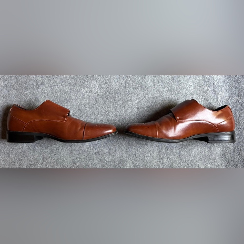 Stacy Adams Brown Monk Strap Big Kid Shoes with Classic Detailing